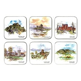 Castle Melamine Scottish Castles Coasters - Set of 6