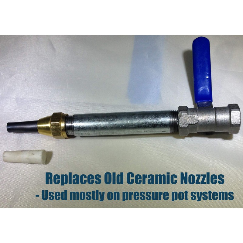 Composite Carbide Sandblaster Nozzle Tip: 3/32" ID, Longer-Lasting than Tungsten