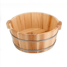 원목 족욕통 깊은 세면대 얼굴 욕조 목재 목욕용 허브 다용도 세척 스파 [20x45cm] Wooden Foot Bath Tub Deep Sink Face Bath Wooden Bath Herb Multipurpose Cleaning Spa [20x45cm]