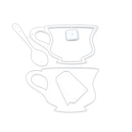 KSCRAFT Tea Cup Shaker Metal Cutting Dies Stencils for DIY Scrapbooking Decorative Embossing DIY Paper Cards