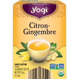 Yogi Tea - Lemon Ginger Tea (3 Pack) - Caffeine Free Organic Herbal Tea - 48 Tea Bags