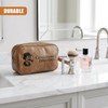 GEEZY PU Leather Mens Toiletry Bag - Travel Wash Bag
