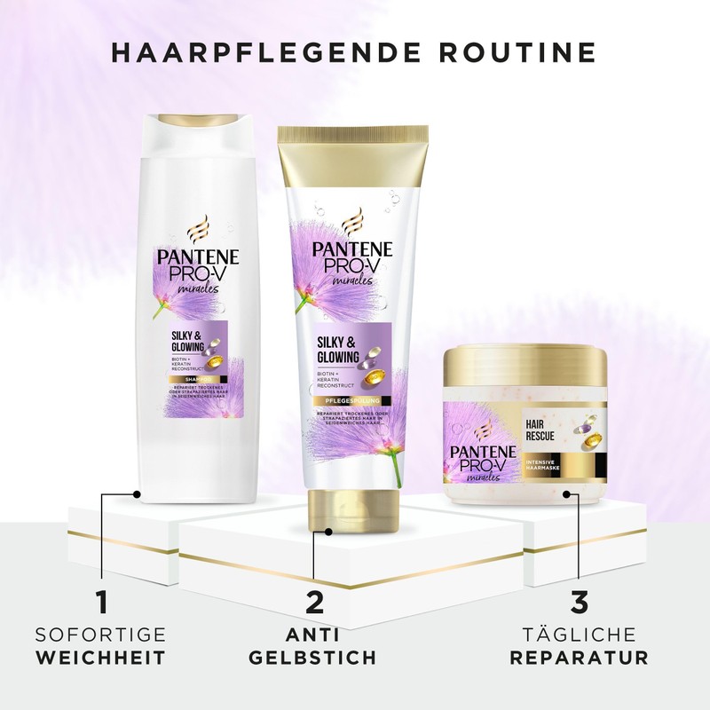 Pantene Pro-V Silky & Glowing Conditioner with Biotin and Keratin