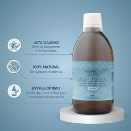 Dioxnatur Pure Magnesium 500ml Magnesium Colloidal Liquid 50ppm - Natural Muscle Relaxant