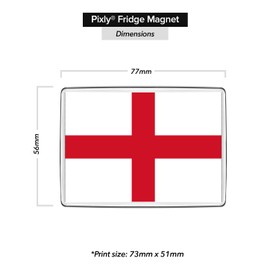 Pixly® England Flag Fridge Magnet Large Jumbo Size Great Britain UK English Keepsake Country Souvenir Novelty Refrigerator Magnets Gift