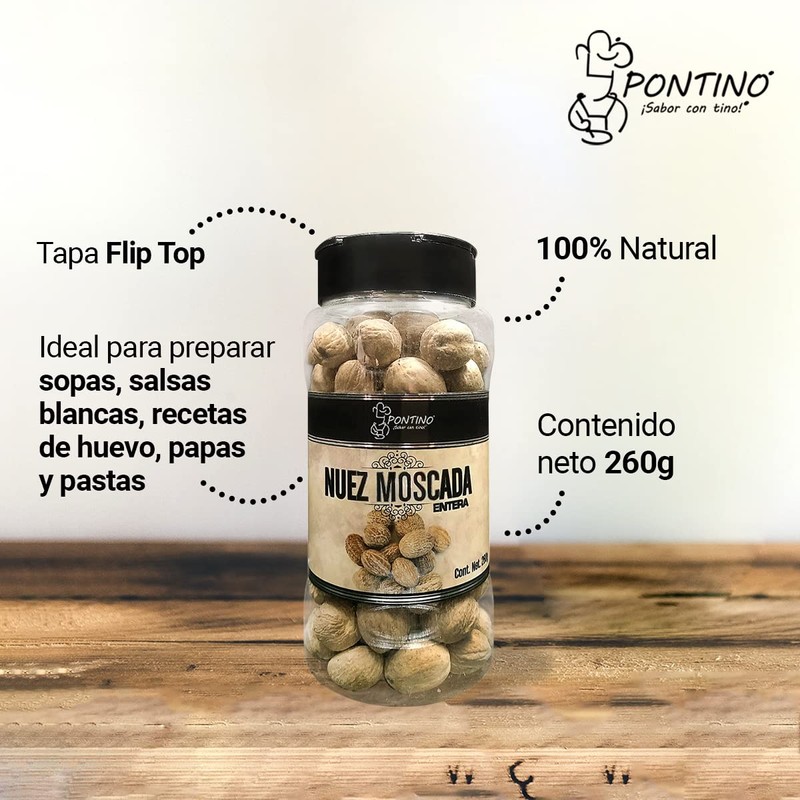 Pontino Nuez moscada entera, 260 g
