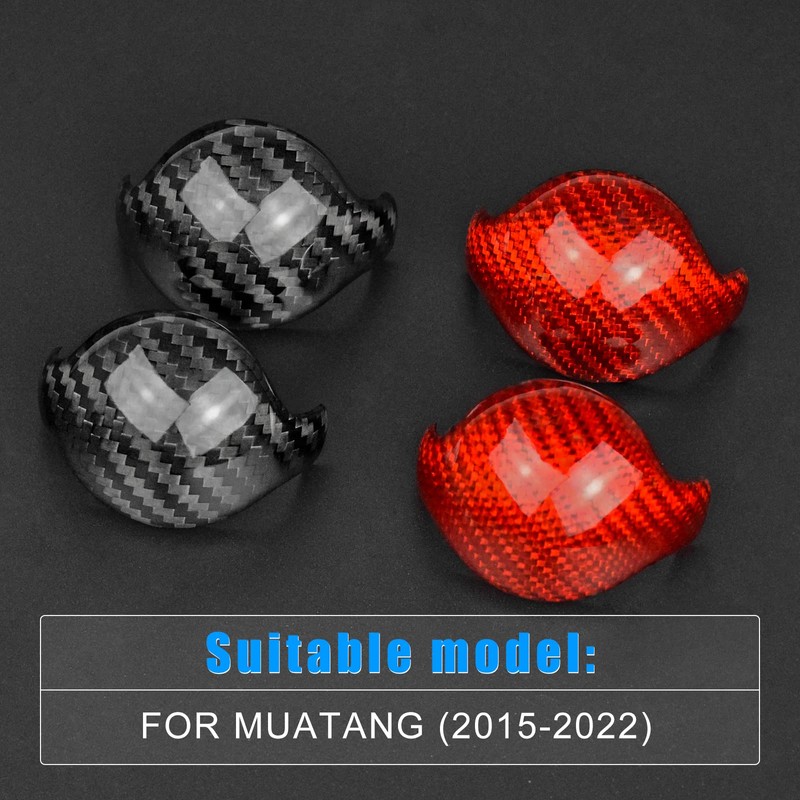 KUNGKIC Carbon Fiber Car Gear Shift Knob Cover Interior Accessories