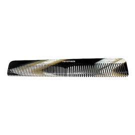 accuo Comb Sawn Handmade 17 cm Horn Look Hairdressing Comb for Men and Women with Two Teeth Fine + Normal (23508 Horn)