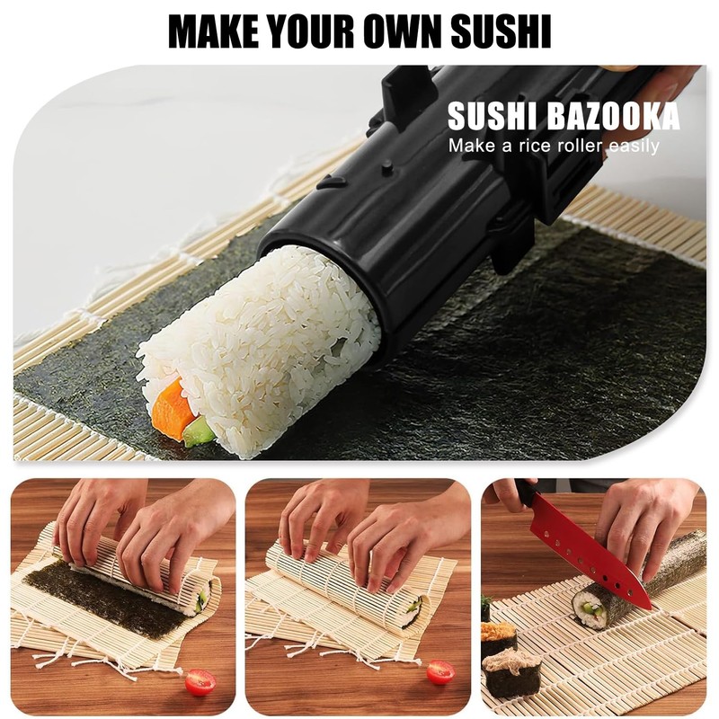 SmileTools Sushi Making Kit, 22pcs Roller Maker for Beginners With