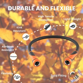 Giraffe Tools Garden Hose 5/8", Water Hose Heavy Duty, Flexible, Lightweight Hybrid Hose with Swivel Handle, 5ft Male to Female Fittings, Burst 600 PSI, Short Leader Hose