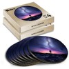 8 x Round Coasters - Milky Way Explorer Night Sky