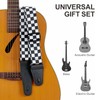 ZKFSIE 2 Guitar Straps, Black and White Checkerboard Design, Comfortable
