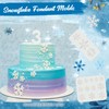 Patelai 3 Pcs 3D Snowflake Silicone Mold Fondant Snowflake Chocolate