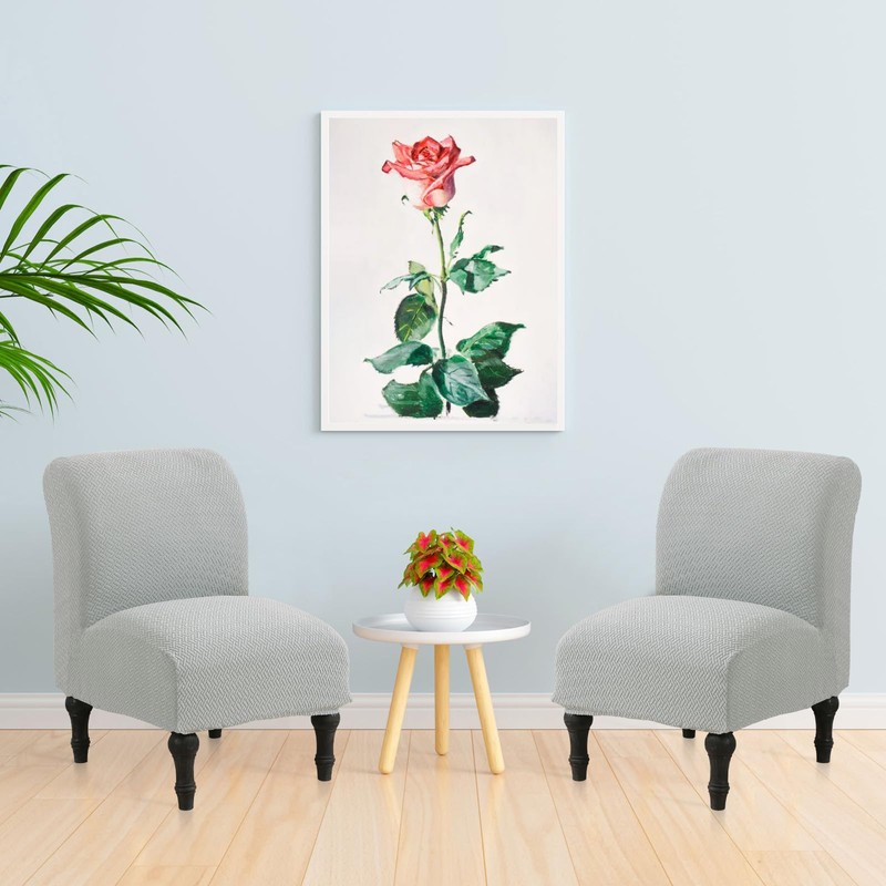 MIFXIN - Funda elástica de punto para silla sin brazos,