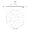 Wiltec Rain Shower Head Round 20 cm Stainless Steel