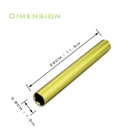 XMWangzi Aluminum Track Field Relay Batons, Race Equipments for Running Race Team, Suitable for Outdoor Sports Practice Athlete, Corrosion Resistant High Strength Smooth Surface (4Pcs Golden)