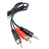 DRUT 1m 3.5mm to Twin RCA Stereo Aux Phono Audio