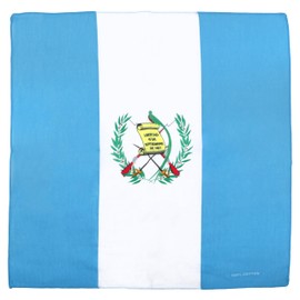 Motique Accessories Large Cotton Bandanas - Guatemala Flag Guatemalan Bandanna