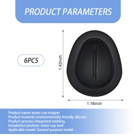 Yumfugu 6 PCS Car Water Cup Holder Limiter, Silicone Non-Slip Shock-Absorbing Silent Center Control Cup Stabilizer, Elastic Anti-Scratch Drink Stopper, Universal for Car Cup Holder Accessory (Black)