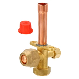 PATIKIL Air Conditioner Stop Valve, Fit for 1/2" OD Copper Tube Size Straight 3 Way Angle Stop Service Valve Fitting for Mini Split AC Refrigeration