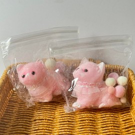 Angerbaby 【Gift ideal】White& Black Kawaii Kitty Squishy Mochi Squishies Cute Cat Squishies Reliever Relief Toys Squeezable Safe - Color: pink *2