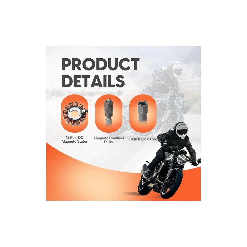 HANQIMOTO GY6 Stator,Gy6 150cc Performance Parts,12 Pole 5 Wire Direct