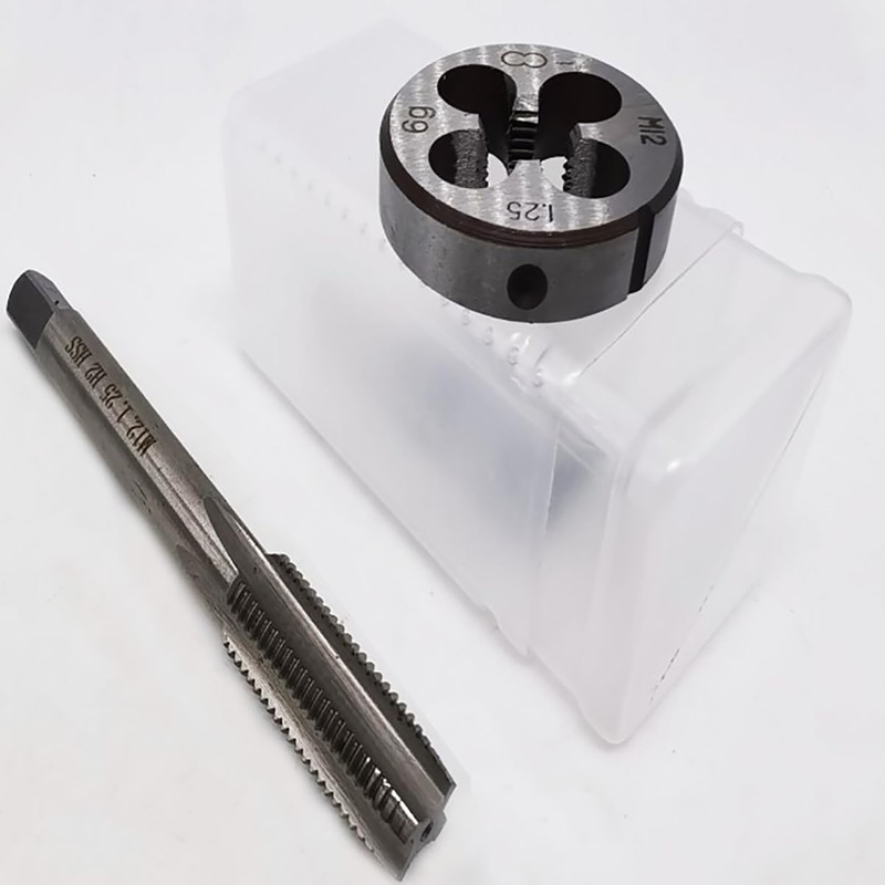 タップダイスセット M12 X 1.25 ねじ切りタップとダイスセット 手動スレッドタッピングツール メンテナンス用