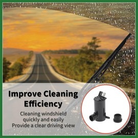 Motoforti Windshield Washer Pump with Grommet Windshield Washer Fluid Pump Fit for Honda Accord for Honda Civic No.38512SC4673 - Pack of 1 Long-lasting