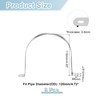 sourcing map 6Pcs Rigid Pipe Straps, 120mm(4.72") 201 Stainless Steel