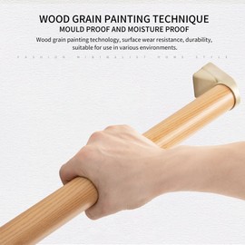 6 FT Handrails for Indoor Stairs,Railings，Outdoor Stairs Handrail，Modern Aluminum Handrail Set, Wall Mounted，Wall Return Bracket More Safety, Rust Free. (Cherry Wood Grain, 6 FT)