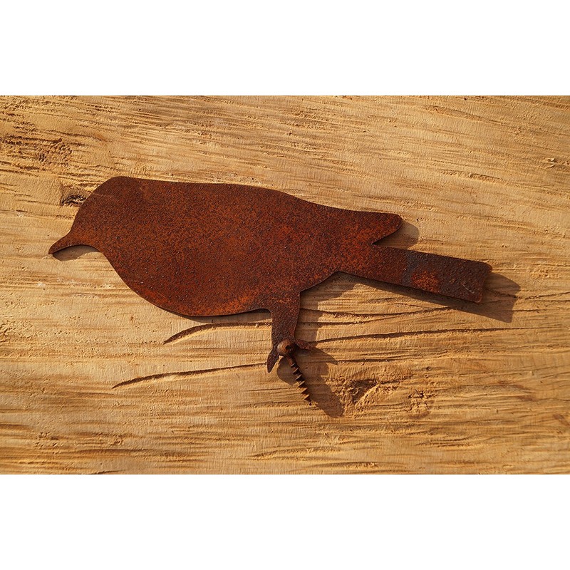 Dewoga Edelrost birds with screw for screwing in wood, 4