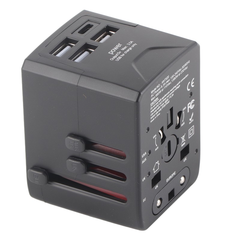 Universal Travel Adapter International Plug Power Converter Multi Outlets