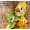 Shudehill Giftware Puddle Duck Mum and Baby with Green Umbrella