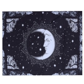 Wall Hanging Tapestry MoonPattern Background Decoration for Living Room Bedroom(150x130cm )