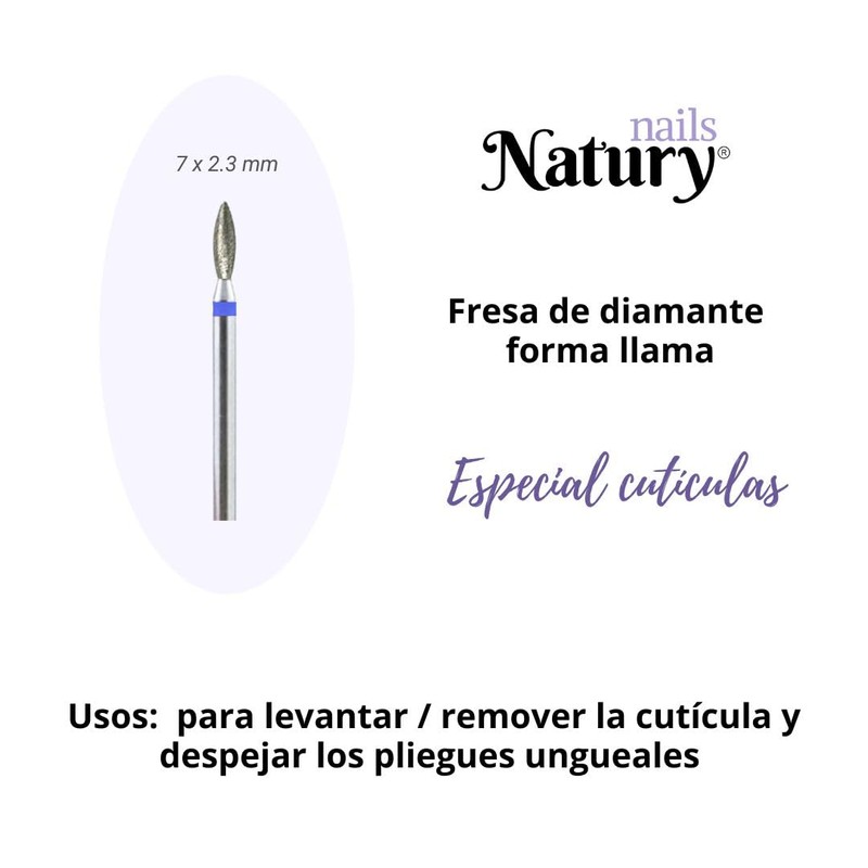 Natury Nails Set of 3 2.3mm Russian Manicure Cuticles Diamond