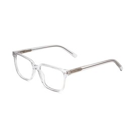 Calabria Ernest 4868 Cat-Eye Blue Light Blocking Reading Glasses +0.75 Clear Crystal/Silver Glitter Accent Men Women