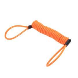 Disc Brake Lock Spring Reminder Cable Spring Coil Rope Max Length 1.25M Anti-Theft Key Chain Strap Steel Coil Cable and Plastic Wound Lightweight Multifunction Easy Packing Prevent Damage