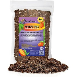 Organic Mango Tree Plant Soil Mix by Gardenera - Cultivate Fruity Excellence with Natural and Nutrient-Rich Formula - 5 Quart