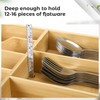 Fabsome Silverware Organizer for Kitchen Drawers, 2.5'' Deep 12.8'' Wide