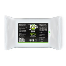 Tee Off Golf Wipes | Perfect for Cleaning Clubs, Grips, Shafts, Shoes, Balls, Trolleys and Bags | 100% Biodegradable | 40 Pack, White, 1 Pack