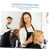Ipetboom 1Pc Professional Leather Scissor Storage Bag for Hairdressing Tools