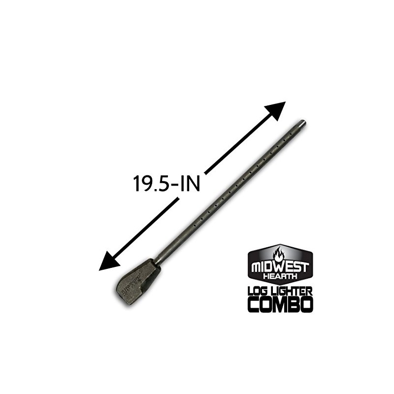 Midwest Hearth Universal Log Lighter Kit with Burner Pipe, Straight
