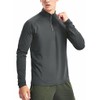 Mens 1/4 Zip Pullover Lightweight(Steel Grey,XL)