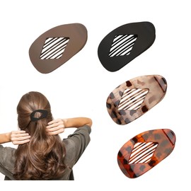 4PCS Wezxrauo Duckbill Hair Clips for Women - Elegant No-Crease French Hair Claws for Thick Hair, Strong Hold Flat Hairpins for Girls & Women, Stylish Hair Accessories Set (Brown)