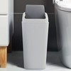 Afromy 15 Liter Slim Trash Bin with Swing-top Lid, Plastic