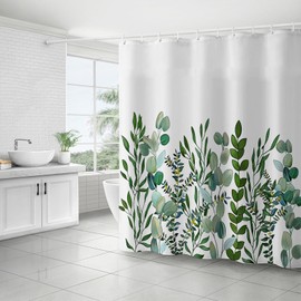 FAIRYGATE Weighted Shower Curtains Bohemian Flower Bathroom Curtain Colorful Boho Floral Print Beautiful Bright Polyester Fabric Cloth Shower Curtain for Bathroom Decoration B9812