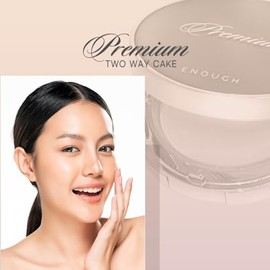 Enough Base Maquillaje Polvo Fijador Coreano Rich Gold Two Way Cake Fps Corrector Tatuajes Protector Solar Facial Suelto Repuesto Incluido Beige Claro