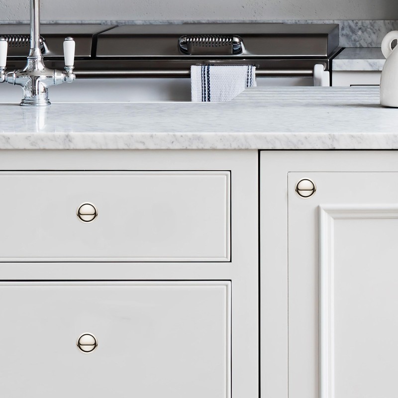 khtumeware 10 Pack 1-1/4 inch(32mm) Polished Nickel Cabinet Knobs Dresser