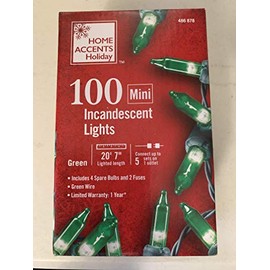 Home Accents Holiday 100-Light Green Mini Light Set