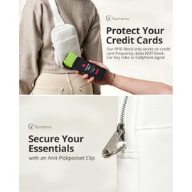 Vantamo Crossbody Bags for Women: RFID Blocking Vegan Leather Sling Bag with Anti-Pickpocket Clip - Trendy & Compact, Secure Style for Everyday Use with Peace of Mind Promise -3 Sizes, 6 Colors